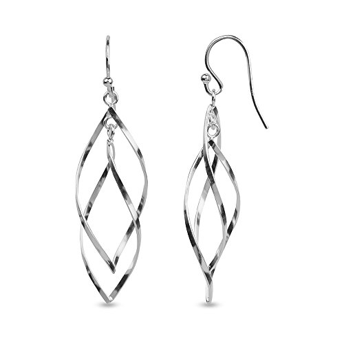 LeCalla 925 Sterling Silver Drop Earring | Lightweight Classic Linear Tear Drop Dangle Earrings | Silver Dangly Earrings Hypoallergenic Jewelry3
