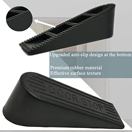 Amffye Door Stoppers 2Pack Door Stoppers Wedge Heavy Duty Door Stoppers For Bottom Of Door Rubber Strong Doorstop Height Up To 2 Inches #TOP2