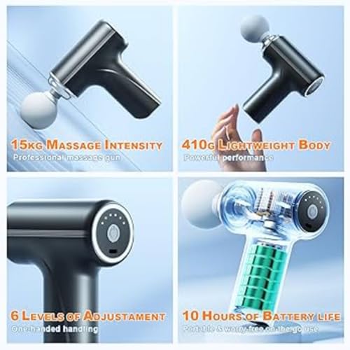 Image of Body Massage Gun, Sports Massager for Pain Relief and Faster Muscle Recovery with Multiple Attachments, Full Body Massager Machine