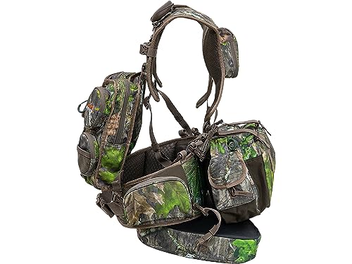 ALPS OutdoorZ Long Spur Camo Turkey Vest Featuring Removable Rear Facing Lumbar Pack, Large Removable Game Bag, and Customizable Call Pocket System, Deluxe