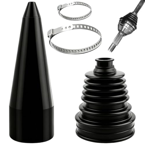 Image of Universal Stretch CV Boot Kit, Durable Constant Velocity Joint Stretch CV Boots, CV Joint Boot Kit with Installation Mount Cone Tool, CV Joint Drive Shaft Installation for Cars, Vans & SUVs