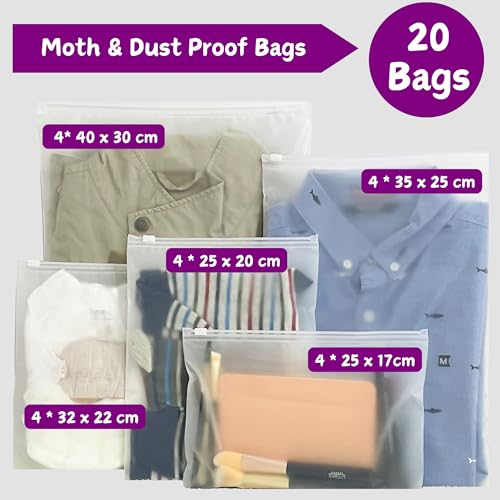 Bolsas reutilizables ziplock Marrie para almacenamiento de ropa de viaje y equipaje esmeriladas 3