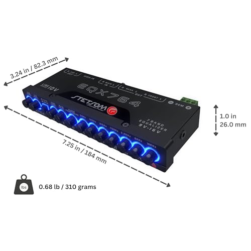 Stetsom EQX764 7 Band Equalizer, Pre-Amp Car Audio Graphic Equalizer thumb #5