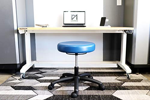CHAIR MASTER Table Height Adjustable Round Stool for Labs, Exam Rooms, Doctor and Dentist Offices. Easy to Clean! (Desk Height, Blue, 1)