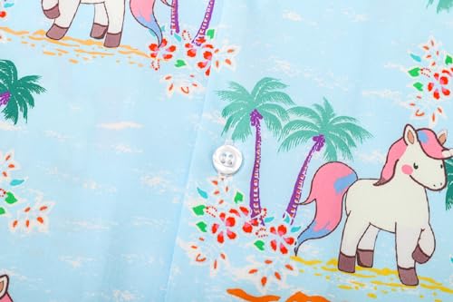 Image of Betusline Girls' and Womens' Hawaiian Shirt Blouse Button Down Beach Shirts