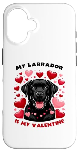 Black Labrador Love: Il mio laboratorio è il mio compagno di San Valentino Custodia per iPhone 16