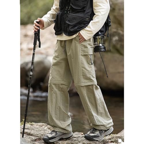 Gothic Outdoor Assault Pants, Detachable Men's Women's Loose Multi-Functional Hiking Mountaineering Casual Pants4