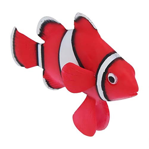 Biônico 4 pcs Peixe-palhaço biônico do aquário, Decoração de natação de silicone Peixe-palhaço biôni