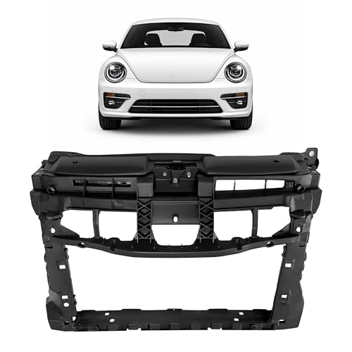 BALOCEO Radiator Support Compatible with 2012-2019 Volkswagen Beetle Replacement for VW1225139 5C5805588AF Black Plastic Steel