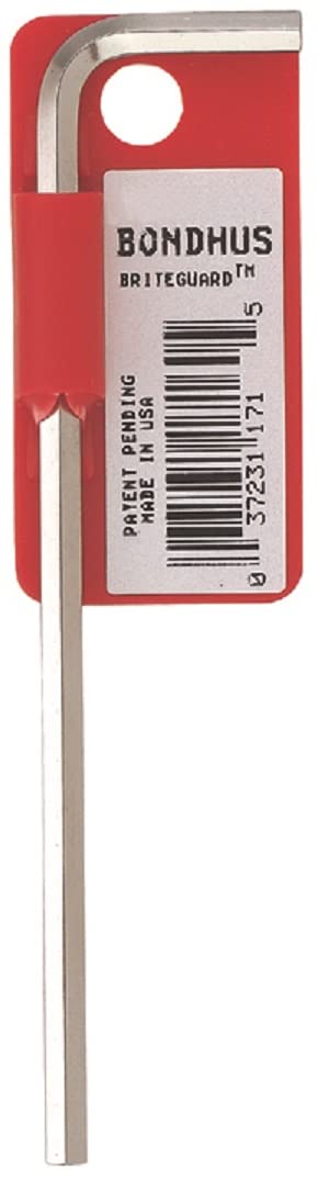 Bondhus 17162 Tagged y barcoded 4,5 mm con extremo de bola llave Allen de punta allen con Briteguard acabado, 151 mm