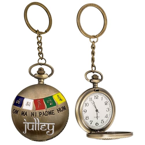 Seven-Square-Premium-Pocket-Watch-Julley-Ladhakh-Retro-Antique-Key-Chain-Vintage-Bronze-Analog-Pocket-Watch-Stainless-Steel-Metal-Car-Bike-Home-Keychain-with-Key-Ring-Anti-Rust-Gift-for-Men-Women