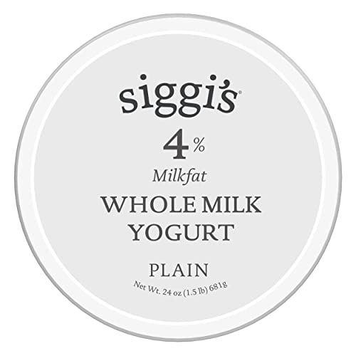 Siggi’s Icelandic Strained Whole Milk Yogurt, Plain, 24 Oz. – Thick, Protein-Rich Yogurt Snack #TOP4