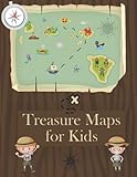  Treasure Maps for Kids: Draw Pirate Map in Parchment Paper with Compass and Write a Riddles Story about Gold Coins Hunting with Heros, Dragons and Warriors for Children
