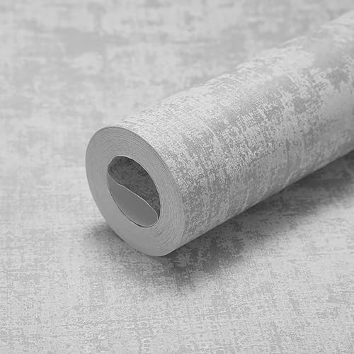 Anttyscar Betonoptik Tapeten Grau Beton Effekt Tapete Betontapete Industrial Vintage Beton Optik Tapete Livingwalls Vliestapete Zement Putz Motivtapete für Wohnzimmer, Flur, Schlafzimmer