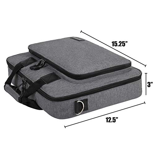 Llywcm Embroidery Project Bag - Multifunctional Embroidery Kits Storage Bag For Embroidery Floss And Crochet Hooks Sewing Accessories (Bag Only) (Gray) #TOP5