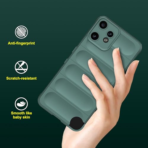 Image of amazon basics Back Case Cover for CMF by Nothing Phone 2 Pro | Compatible for CMF by Nothing Phone 2 Pro Back Cover | Liquid Silicon Magic Case with Camera Protection | Dark Green