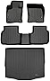 SMARTLINER All Weather Customer Fit Floor Mats 2 Rows and Cargo Behind 2nd Row Set Black Compatible with 2020-2023 Compatible with Ford Escape
