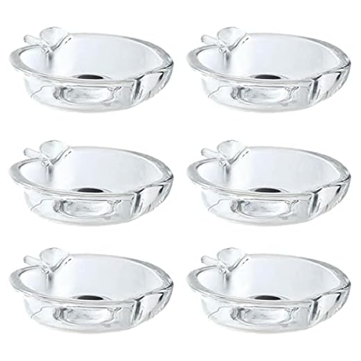 6st söt glas förrätt tallrik kreativ äpple form klar krydda rätter glas soja skål för hem kök servering kryddor