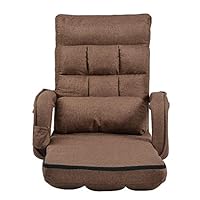 座椅子リクライニング14段ギア リクライニングチェアーコンパクト【ブラウン】 Amazon｜Kelfluxion 座椅子 リクライニング 14段ギア