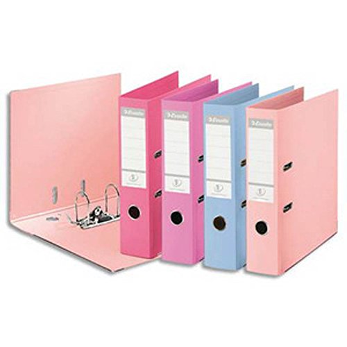 Lot de 10 Classeurs à levier N°1 POWER en polypropylène, dos 75mm, assortis Soléa