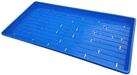 Bootstrap Farmer Microgreen Trays, Blue 10 Pack, Extra Strength with Holes Shallow 1020 Seed Starting Plant Tray Grow Microgreens Wheatgrass Fodder Sprouting