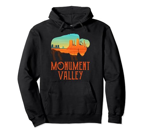 Monument Valley Utah Buffalo Vintage Retro Sudadera con Capucha