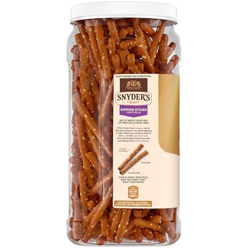 Image of Snyder's of Hanover, Pretzel Dipping Sticks, 24 Oz Canister (Pack of 2)