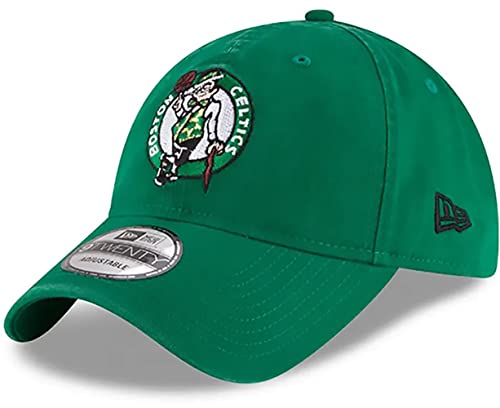 New Era Unisex-Adult NBA 9TWENTY Core Classic Team Color Primary Logo Adjustable Hat Cap One Size Fits All - Boston Celtics Green