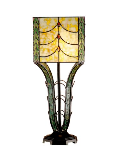 Dale Tiffany TT101006 Calver Table Lamp, Antique Bronze and Art
