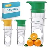 CoguZed 2 Pack Manual Screw-In Lemon & Lime Juicer – Mini Portable Citrus Squeezer with Lid for Fresh Juice Extraction