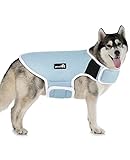 Pecute Hund Kühlweste Blau, Haustier Kühlweste, Hunde Kleidung,Atmungsaktiv, Kühljacke für den Sommer, weich, Anti-Hitze, Kühlmantel für Aktivitäten draußen, Wandern, Training