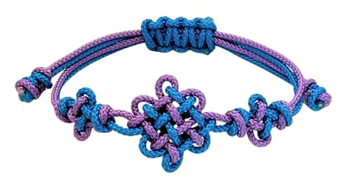 kdh Demon Hunters Handmade Traditional Korean Knot Bracelet, Accessory, Blue and Purple, made in Korea threads for quality and durability. Adjustable length 4