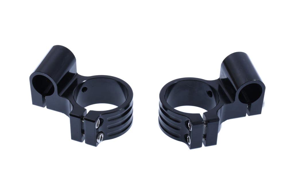 avdb-moto Coppia di semimanubri/bracciali rialzati in 48 mm + tubi Compatibile con Hornet 600 2005-2006, CBR 600 RR 2005-2017 (NERO)