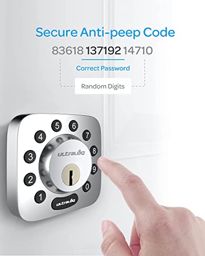 Smart Lock With Door Sensor, Ultraloq 5-In-1 Keyless Entry Door Lock With Built-In Wifi, Bluetooth And Keypad, Wifi Door Lock, Wifi Deadbolt, Ansi Grade 1 Certified - U-Bolt Wifi, Lock #TOP6