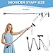 Foldable Shoulder Wand for Physical Therapy & Rotator Cuff Rehab Portable Shoulder Stretcher Stick with Hook Shoulder Wand Therapy Stretching Tool Exercise Wand for Shoulders (Silver)
