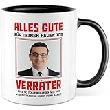 Tasse Abschied Geschenk Alles Gute für deinen neuen Job Verräter, Kaffeetasse Witz Humor Sarkasmus Geschenkidee Jobwechsel Büro Arbeit Kollegen Abschiedsgeschenk Kaffee-Becher