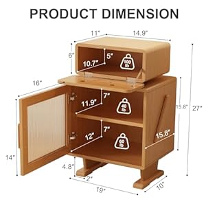 Robot Nightstand, Mid Century Modern Nightstand with 360°Rotating, Creative Nightstand for Kids, Narrow Nightstand, End Table for Bedroom,Living Room (Natural) Robot Nightstand Mid Century Modern Nightstand with 360Rotating Creative Nightstand for Kids Narrow Nightstand End Table for BedroomLiving Room Natural