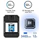 CAMMHD F6-64GB 4K-Körperkamera, arbeitet 12–14 Stunden und hat Ultra-Nachtsicht, wasserdichte Body Cam mit Audio- und Videoaufzeichnung, H.265-Videocode Polizei Bodycam für die Strafverfolgung