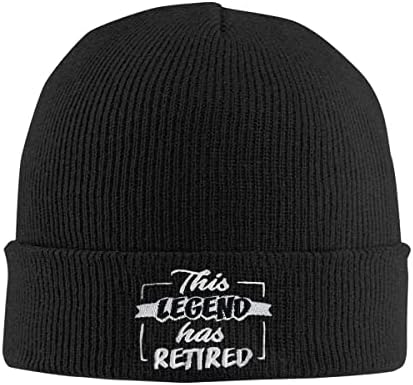 This Legend Has Retired Beanie Hats, Classic Daily Acrylic Warm Knit Plain Skull Cap for Men Women