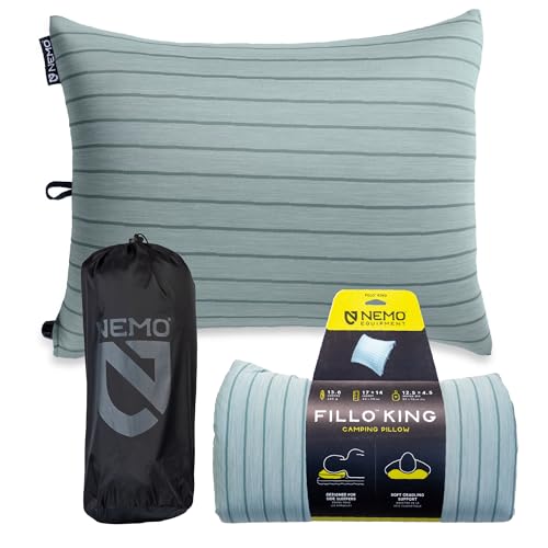 Nemo Equipment Fillo King Luxury Camping Pillow - Silt Stripe - One Size