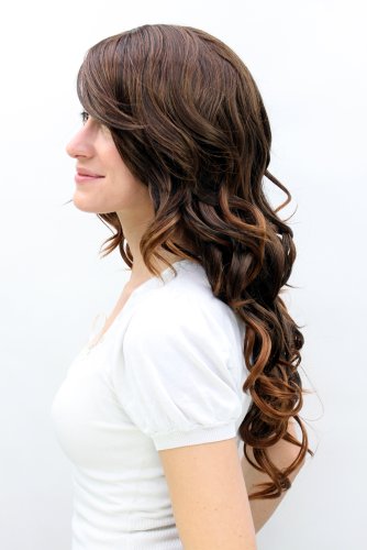 Parrucca Mora Lunga Meches Leggermente Riccia