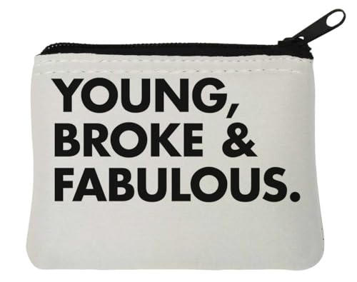 Photo de Young Broke and Fabulous Porte-monnaie en néoprène Blanc 10 x 11 cm, blanc, Taille unique