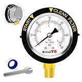 AetralYB Pool Filter Pressure Gauge - 304 Stainless Steel Case, IP67 Waterproof, 0-60 PSI, for Swimming Pool...