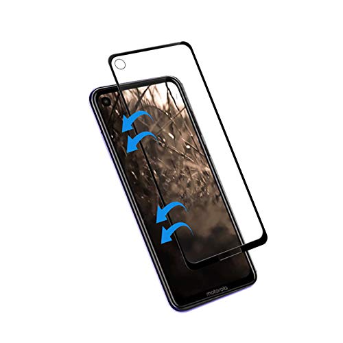 Pelicula de Vidro 3D Moto One Vision Tela toda, Cell Case, Película de Vidro Protetora de Tela para Celular, Preto