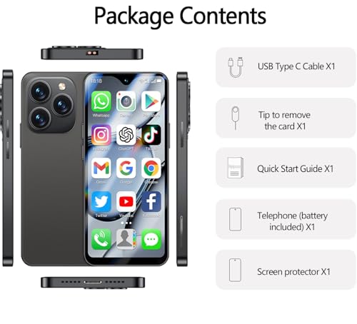 Hipipooo XS18 Mini Smartphone 4G Unlocked 4.3 Inch Quad Core Dual Sim Card 2750Mah Face Id Android Kids Small Mobile Phone Students Pocket Child Cellphone thumb #8
