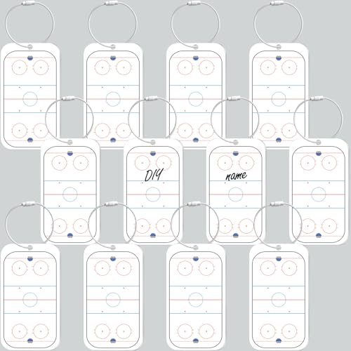 12 Pcs Hockey Luggage Tags for Suitcases