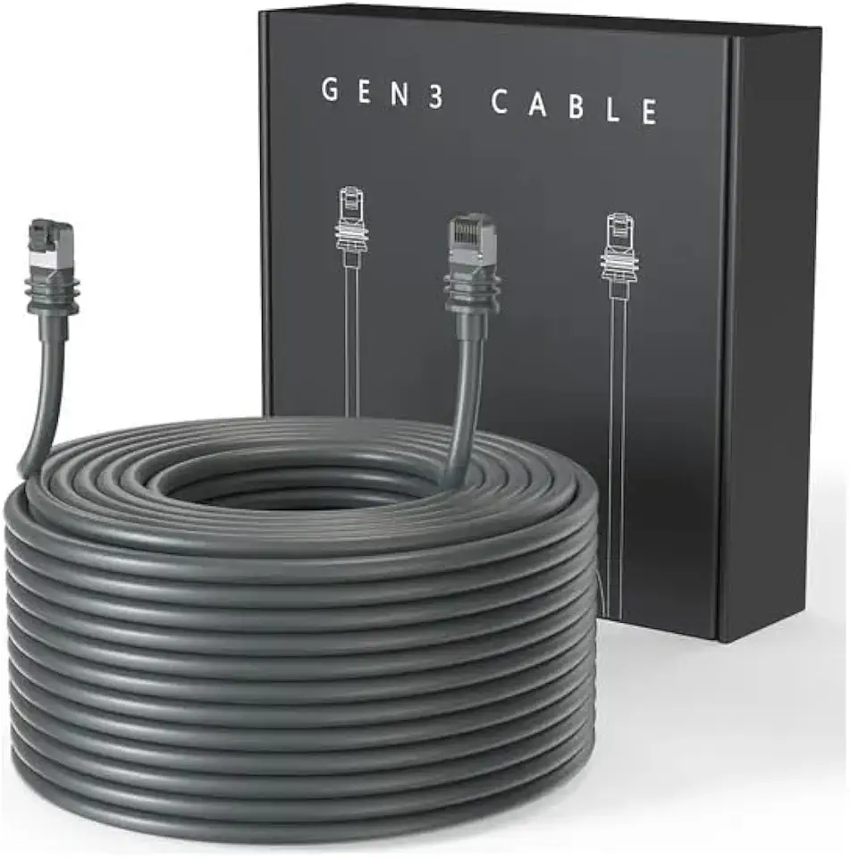 Cabo Extensor Starlink V3 5 Metros Ethernet Reforçado Uso Externo À Prova D'Água Conexão Estável Para Antena Internet Via Satélite Motorhome Trailer Caminhão Barco Roteador Athenix