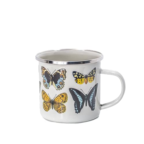 Image of Sass & Belle Vintage Butterflies Enamel Mug