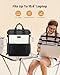 LOVEVOOK Laptop Backpack for Women, 15.6 Inch Teacher Backpack for Work Travel for School College Bookbag for Teen Girls Waterproof Computer Bag Purse Nurse Business, Black-Beige-Grey