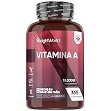 Vitamina A 10000 UI - 365 Comprimidos de Acetato de Retinol Vegano y Sin OGM para 1 Año - La Vitamina A contribuye al mantenimiento normal de la vista (EFSA)